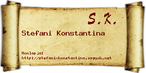 Stefani Konstantina névjegykártya